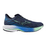 Mizuno Wave Rider 28 chaussures de course à pied pour homme - Vintage Indigo / Neo Mint