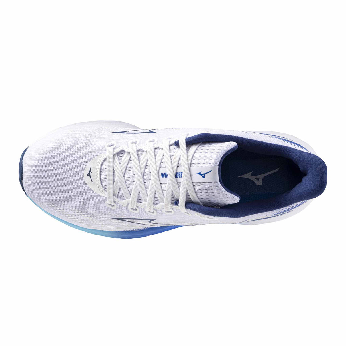 Mizuno Wave Rider 28 chaussures de course à pied pour homme - White / Estate Blue