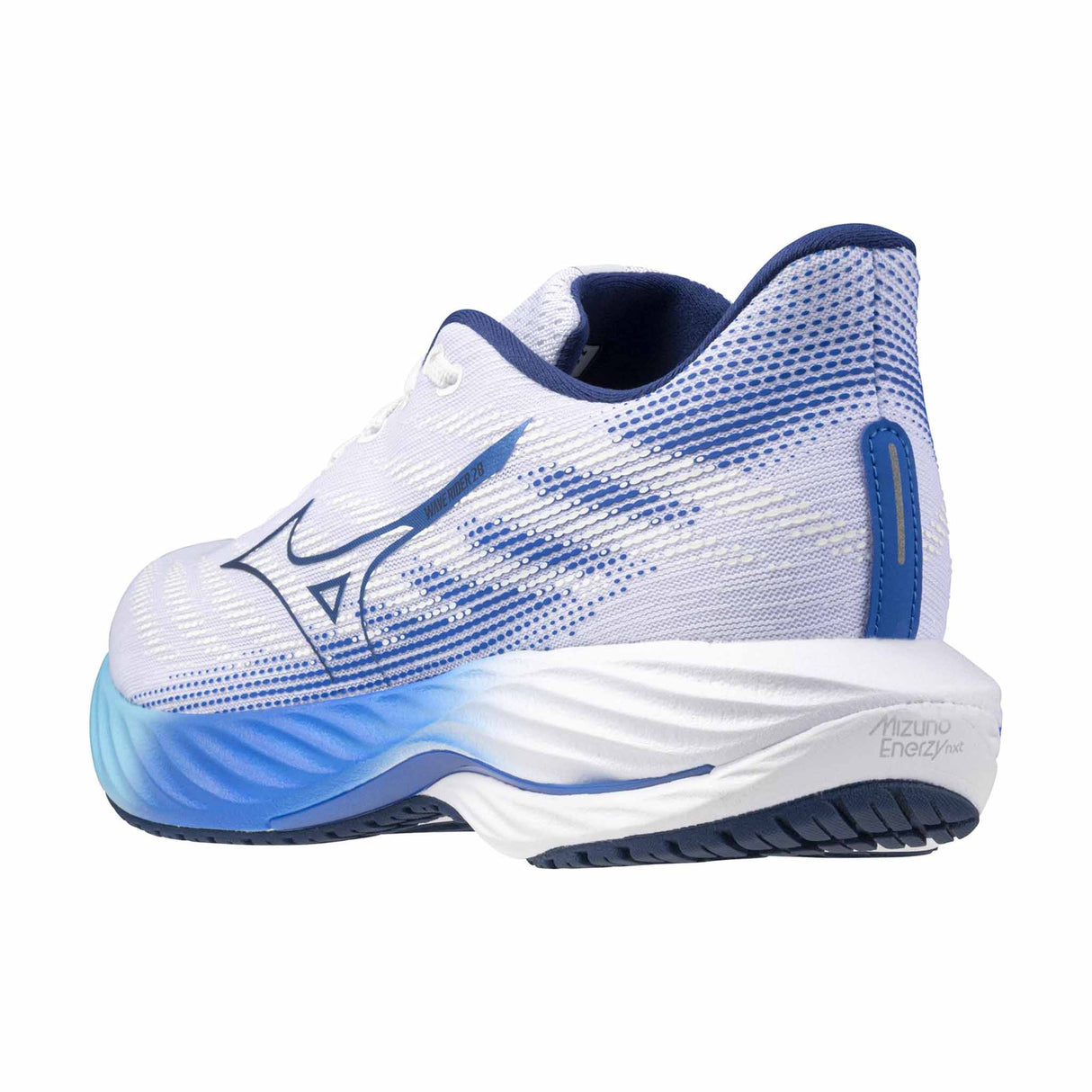 Mizuno Wave Rider 28 chaussures de course à pied pour homme - White / Estate Blue