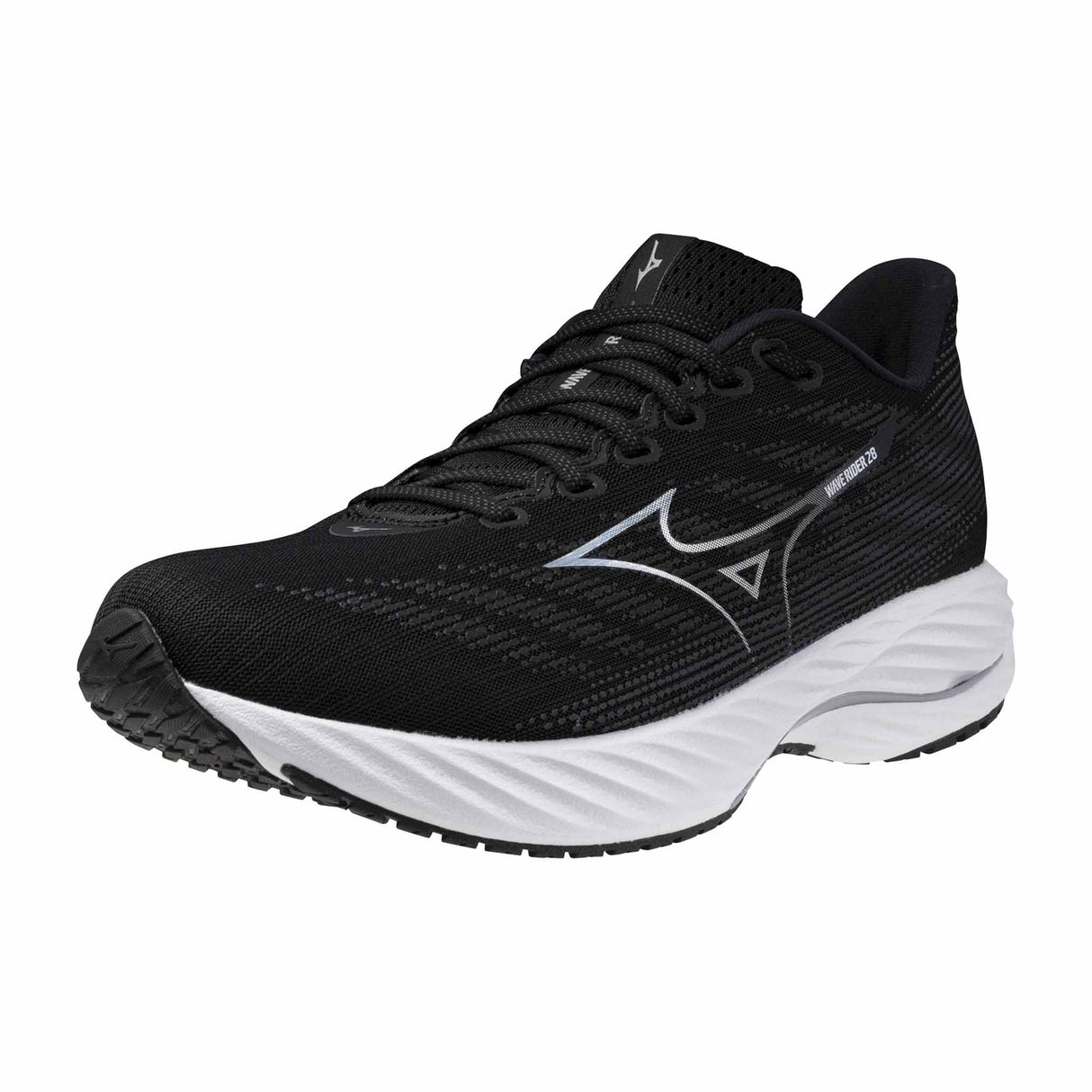 Mizuno Wave Rider 28 chaussures de course à pied pour homme - Black / Silver