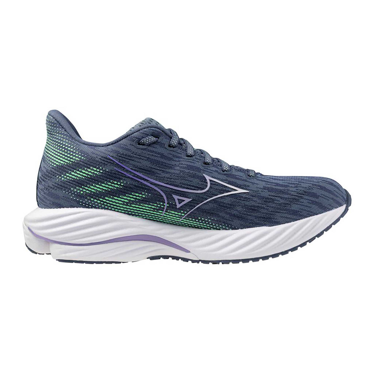 Mizuno Wave Rider 28 chaussures de course à pied femme lateral - Citadel / White