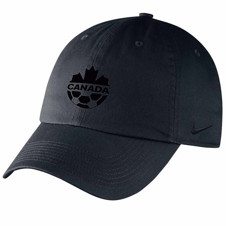 Nike Heritage 86 Soccer Canada casquette ajustable de l'équipe nationale canadienne - Noir / Noir