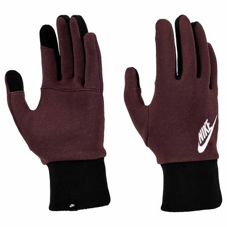 Nike Club Fleece Gloves - Burgundy Crush / Black / White