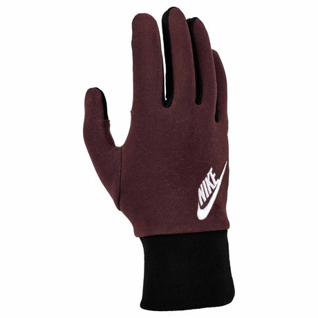 Nike Club Fleece Gloves - Burgundy Crush / Black / White