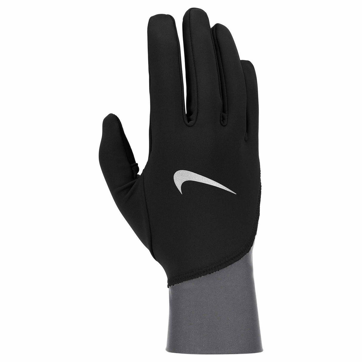 Nike Pacer Midweight Running Gloves for Men - Black / Smoke Grey / Silver