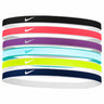 Nike Tipped Swoosh 6 Pk Headbands - Black / Aster Pink / White