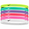 Nike Youth Swoosh Headband 6 PK - Volt / Green Frost / Black Raspberry