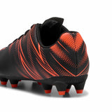 Puma Attacanto FG/AG Youth Soccer Cleats - Puma Black / Glowing Red