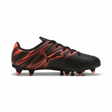 Puma Attacanto FG/AG Youth Soccer Cleats - Puma Black / Glowing Red