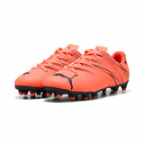 Puma Attacanto FG/AG Youth Soccer Cleats - Glowing Red / Puma Black