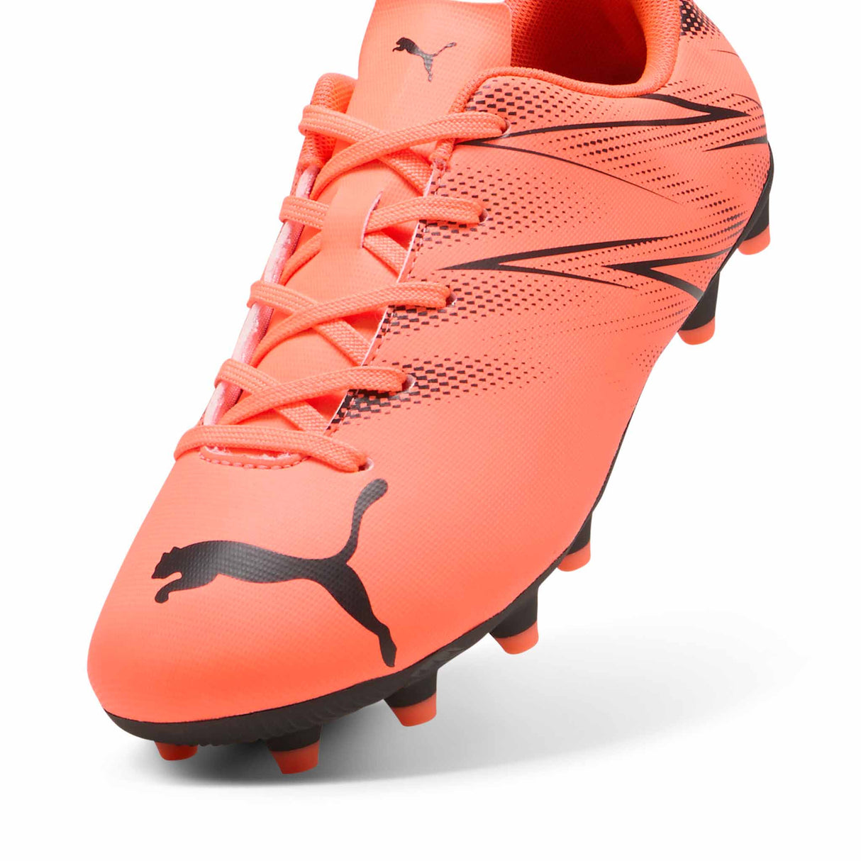 Puma Attacanto FG/AG Youth Soccer Cleats - Glowing Red / Puma Black