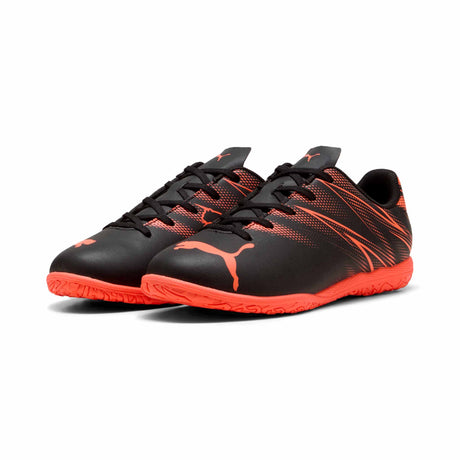 Puma Attacanto IT Youth Indoor Soccer Shoes - Puma Black / Glowing Red