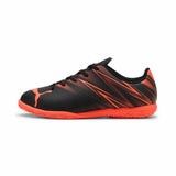 Puma Attacanto IT Youth Indoor Soccer Shoes - Puma Black / Glowing Red