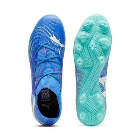 Puma Future 7 Match FG/AG chaussures de soccer à crampons - Bluemazing / Puma White / Electric Peppermint