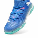 Puma Future 7 Match+ Mid IT Futsal junior chaussures de soccer interieur - Bluemazing / Puma White / Electric Peppermint