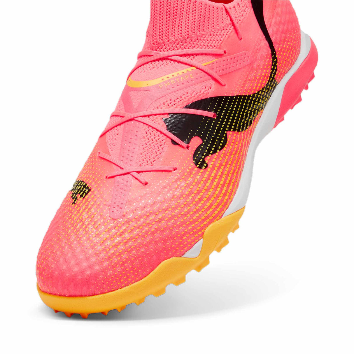 Puma Future 7 Pro Cage Turf Soccer Shoes - Sunset Glow / PUMA Black / Sun Stream