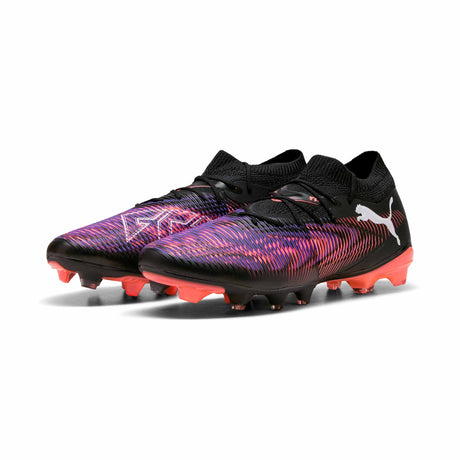 Puma Future 8 Match FG/AG Soccer Cleats - Puma Black / Puma White / Glowing Red