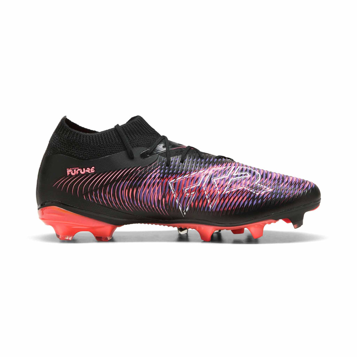 Puma Future 8 Match FG/AG Soccer Cleats - Puma Black / Puma White / Glowing Red