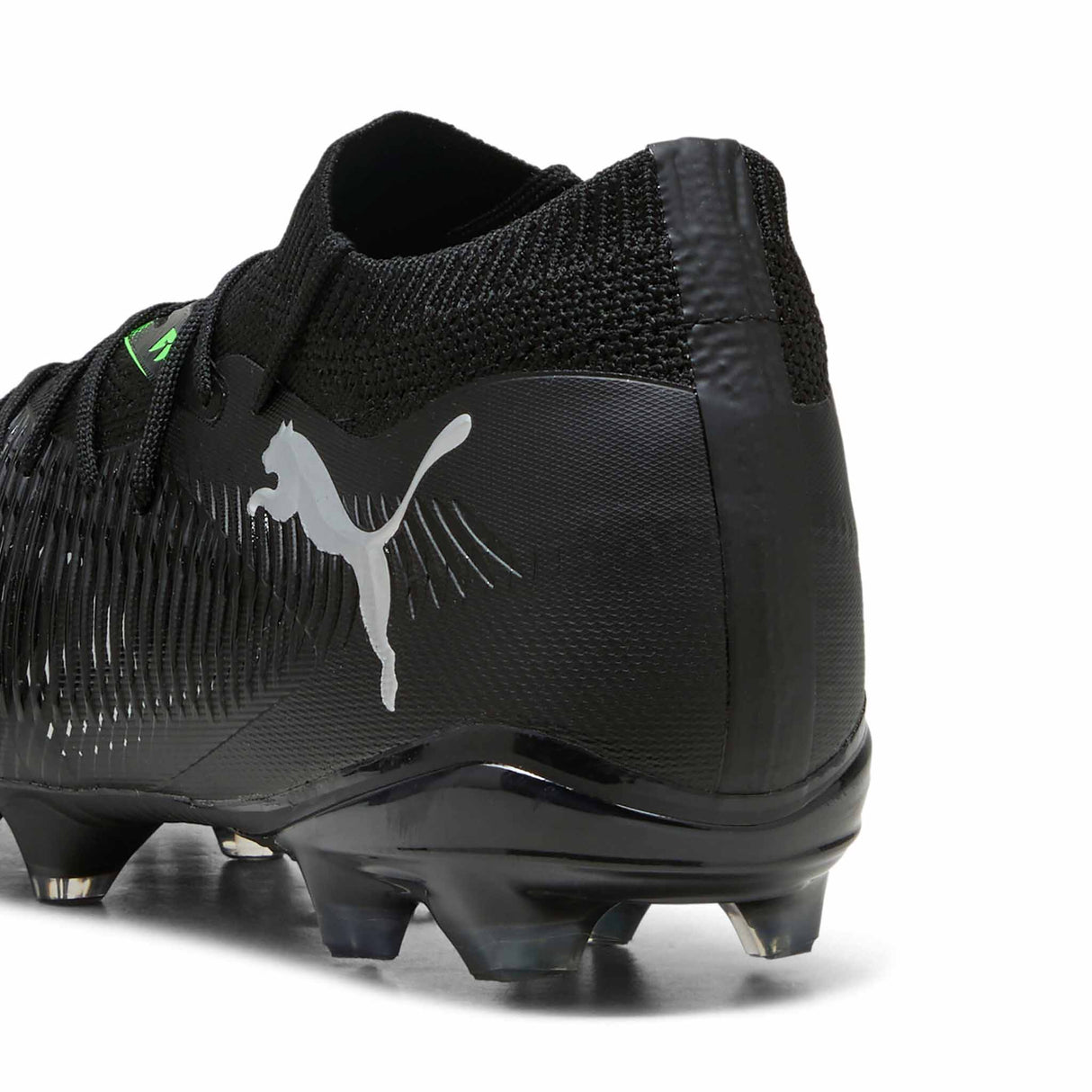 Puma Future 8 Match FG/AG Soccer Cleats talon - Puma Black / Puma Silver / Fluo Green