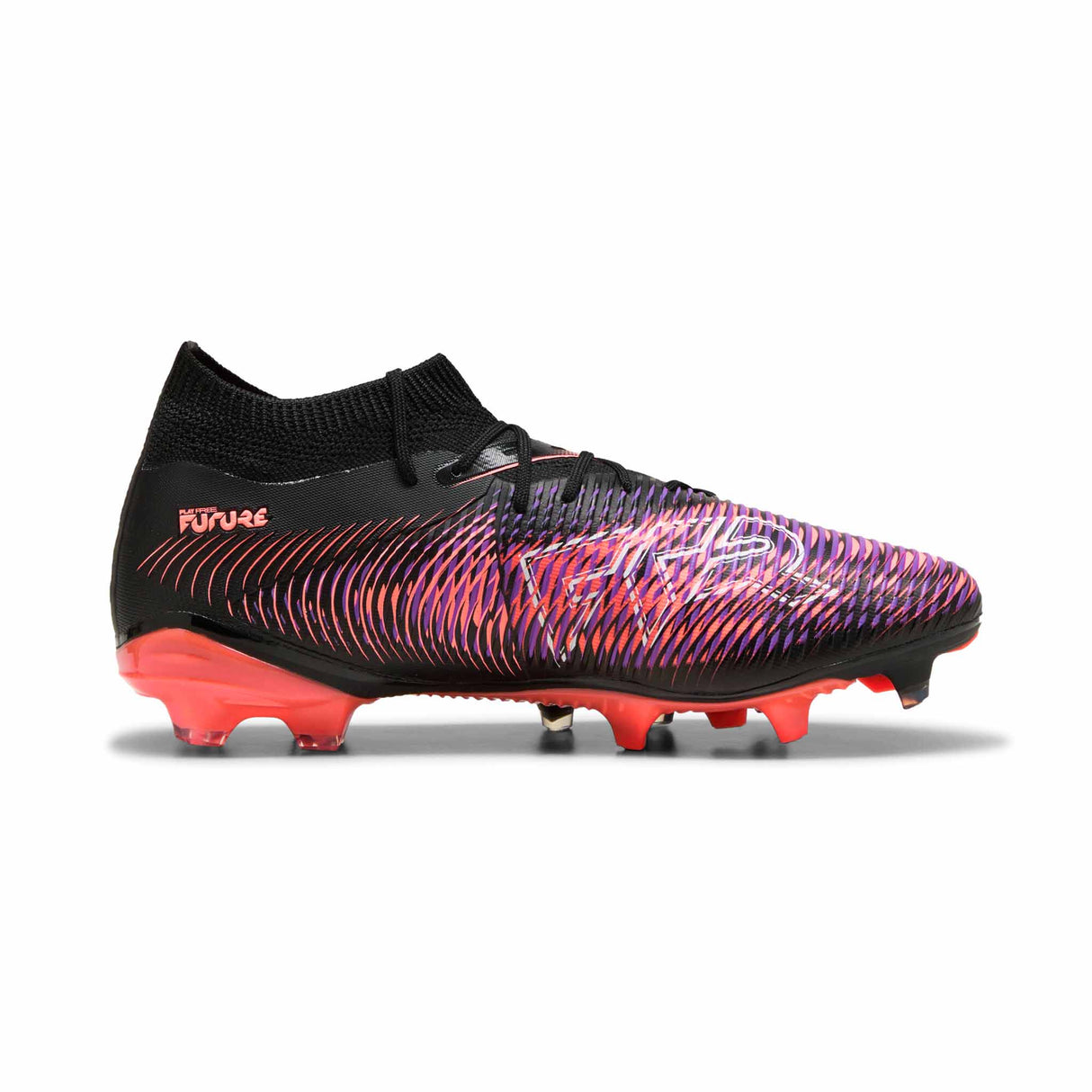 Puma Future 8 Match FG/AG Wn's chaussures de soccer a crampons pour femme lateral - Puma Black / Puma White / Glowing Red