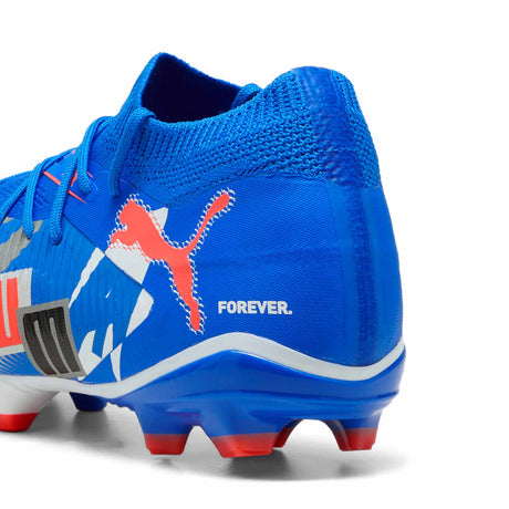 Puma Future 8 Match Forever FG/AG Soccer Cleats - White / Blue / Gray