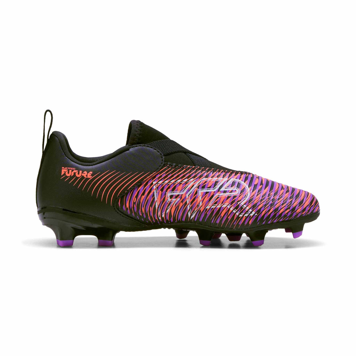 Puma Future 8 Match LL FG/AG souliers de soccer à crampons junior lateral - Puma Black / Puma White / Glowing Red