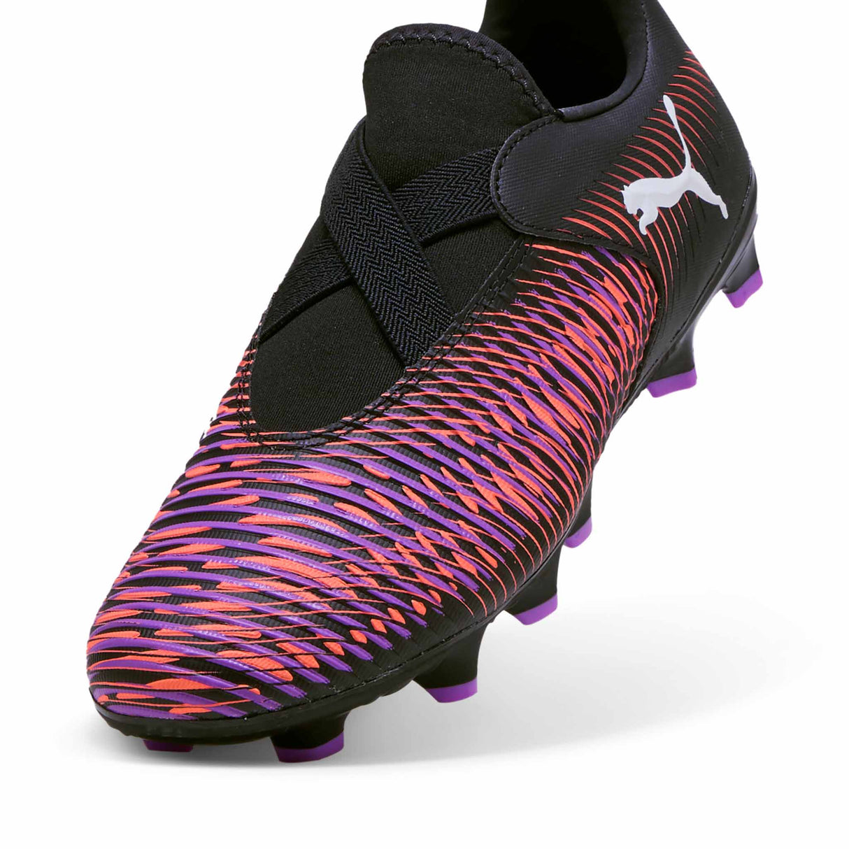 Puma Future 8 Match LL FG/AG souliers de soccer à crampons junior pointe - Puma Black / Puma White / Glowing Red