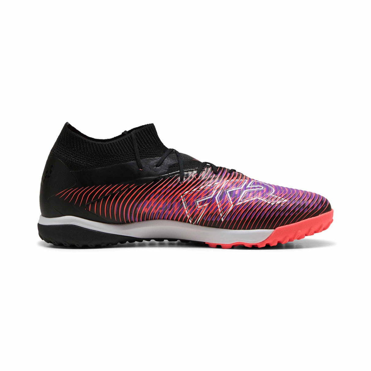 Puma Future 8 Pro Cage turf chaussures de soccer lateral - Puma Black / Puma White / Glowing Red