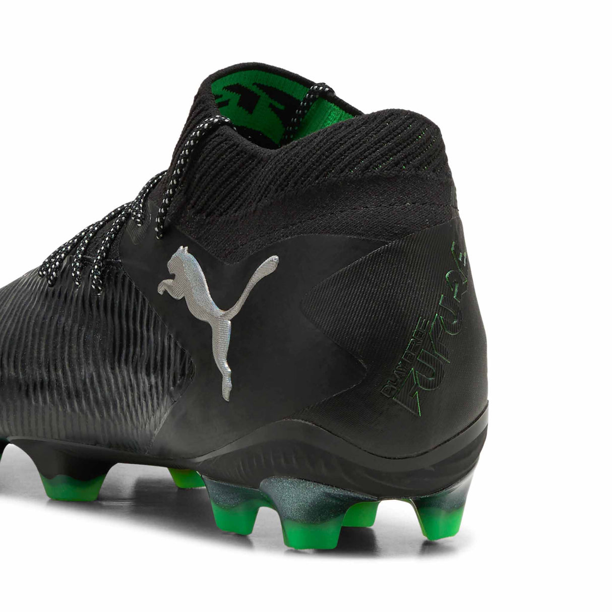 Puma Future 8 Ultimate FG/AG Soccer Cleats talon - Puma Black / Puma Silver / Fluo Green