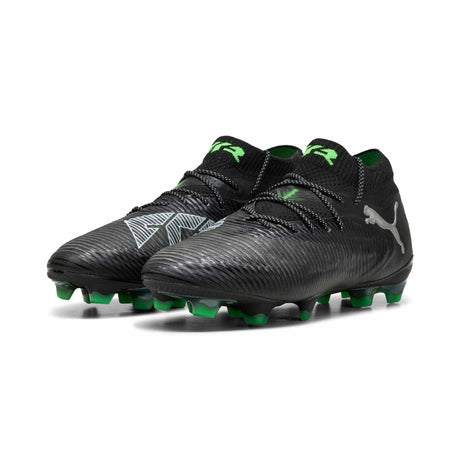 Puma Future 8 Ultimate FG/AG Soccer Cleats paire - Puma Black / Puma Silver / Fluo Green