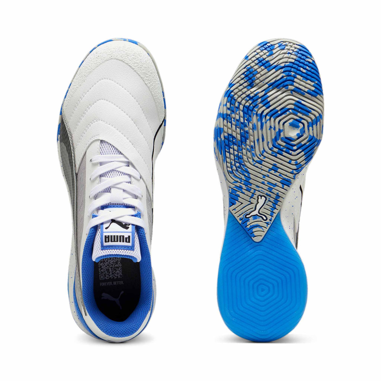 Puma Ibero IV chaussures de soccer intérieur futsal - Puma White / Blue