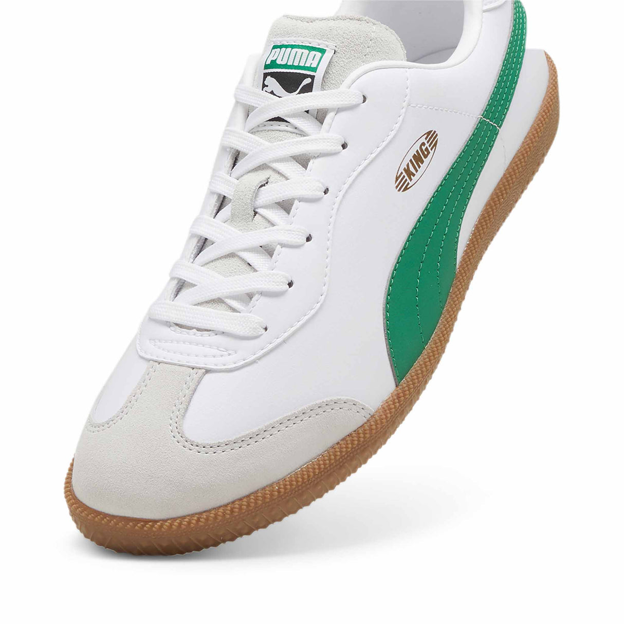 Puma King 21 IT Indoor Soccer Shoes - Puma White / Archive Green