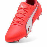 Puma King Match FG/AG Soccer Cleats - Glowing Red / Puma White