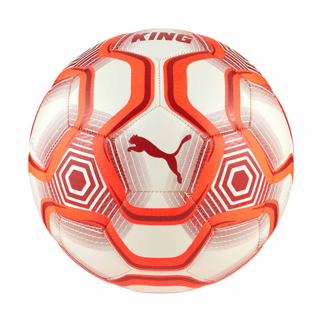 Puma King Soccer Ball - Puma White / Glowing Red