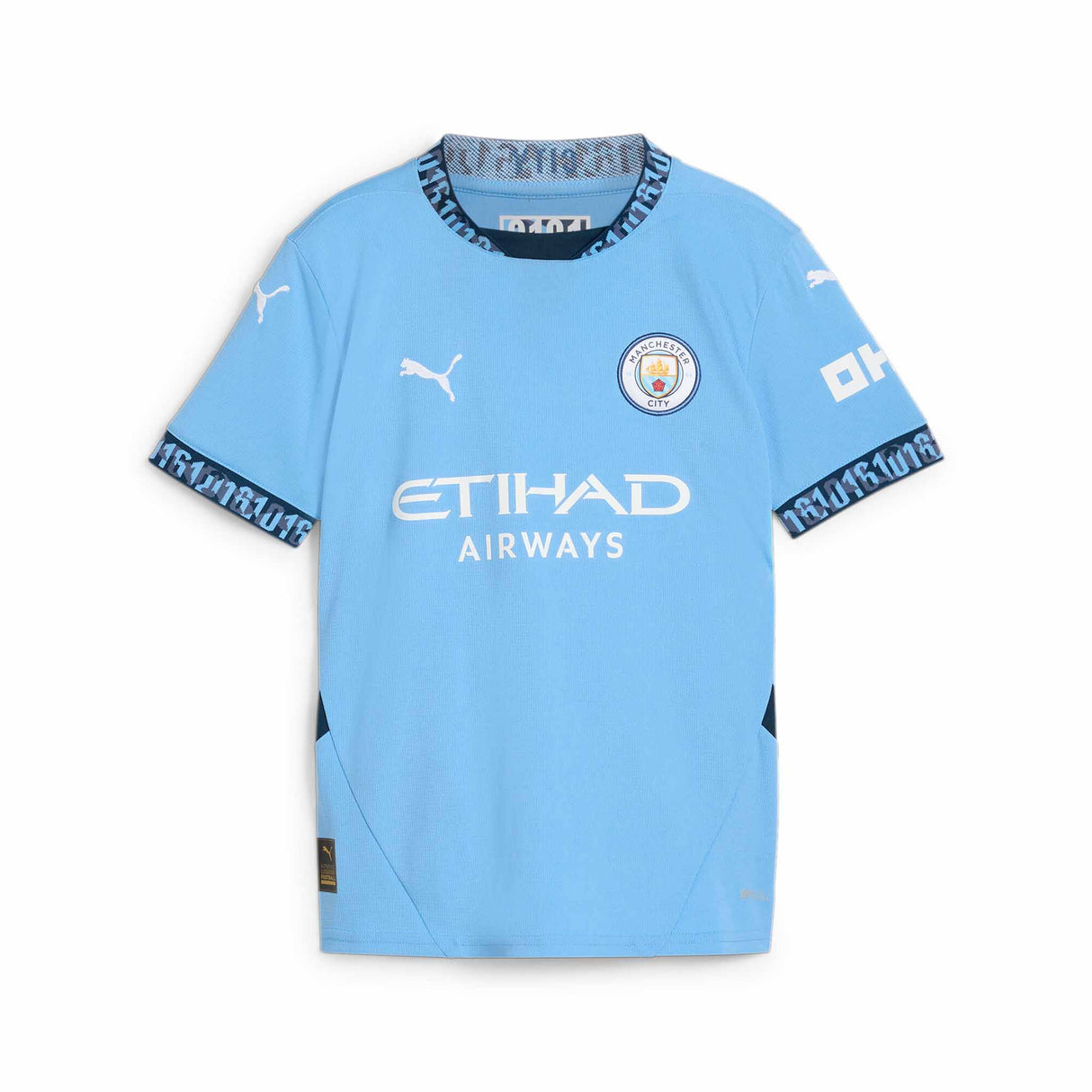 Maillot Manchester City FC domicile 24/25 Replica officiel Puma pour enfants - Team Light Blue / Marine Blue