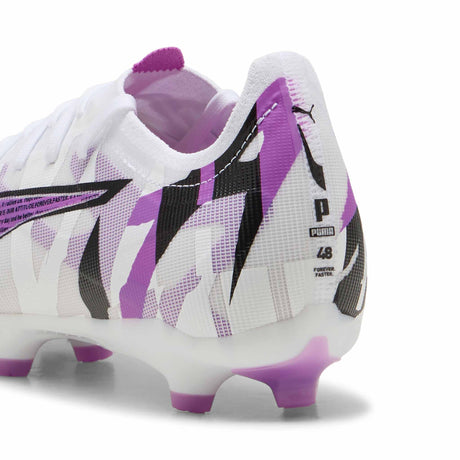 Puma Ultra 5 Match Forever FG/AG Soccer Cleats - White / Magenta / Black