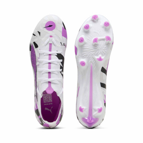 Puma Ultra 5 Match Forever FG/AG Soccer Cleats - White / Magenta / Black