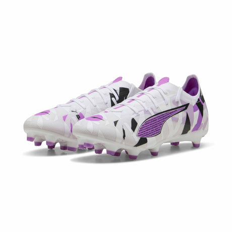 Puma Ultra 5 Match Forever FG/AG Soccer Cleats - White / Magenta / Black