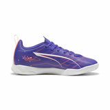 Puma Ultra 5 Play IT Indoor Soccer Shoes - Lapis Lazuli / Puma White / Sunset Glow