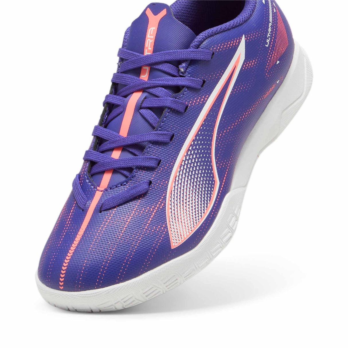 Puma Ultra 5 Play IT Indoor Soccer Shoes - Lapis Lazuli / Puma White / Sunset Glow