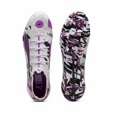 Puma Ultra 5 Ultimate Forever FG/AG Soccer Cleats - White / Magenta / Black