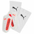 Puma Ultra Flex Sleeve Shinguards- Puma White / Glowing Red