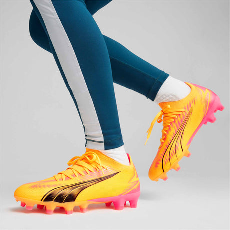 Puma Ultra Match FG Women's Soccer Cleats - Sun Stream / Puma Black / Sunset Glow