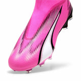 Puma Ultra Match+ LL FG/AG Soccer Cleats - Poison Pink / Puma Black / Puma White