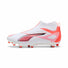 Puma Ultra Match+ LL JR FG/AG Soccer Cleats - Puma White / Glowing Red