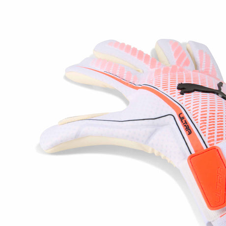 Puma Ultra Ultimate Hybrid Goalkeeper Gloves - Puma White / Puma Black / Glowing Red