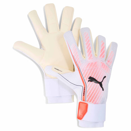 Puma Ultra Ultimate Hybrid Goalkeeper Gloves - Puma White / Puma Black / Glowing Red