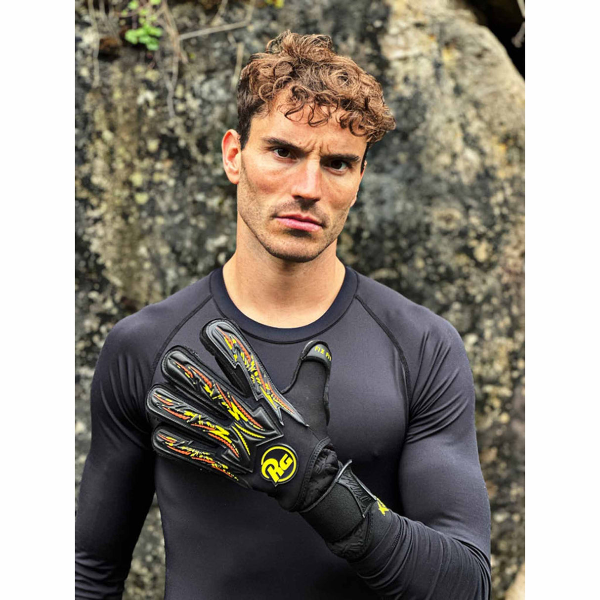 RG Goalkeeper Gloves Tuanis CHR - Noir / Jaune