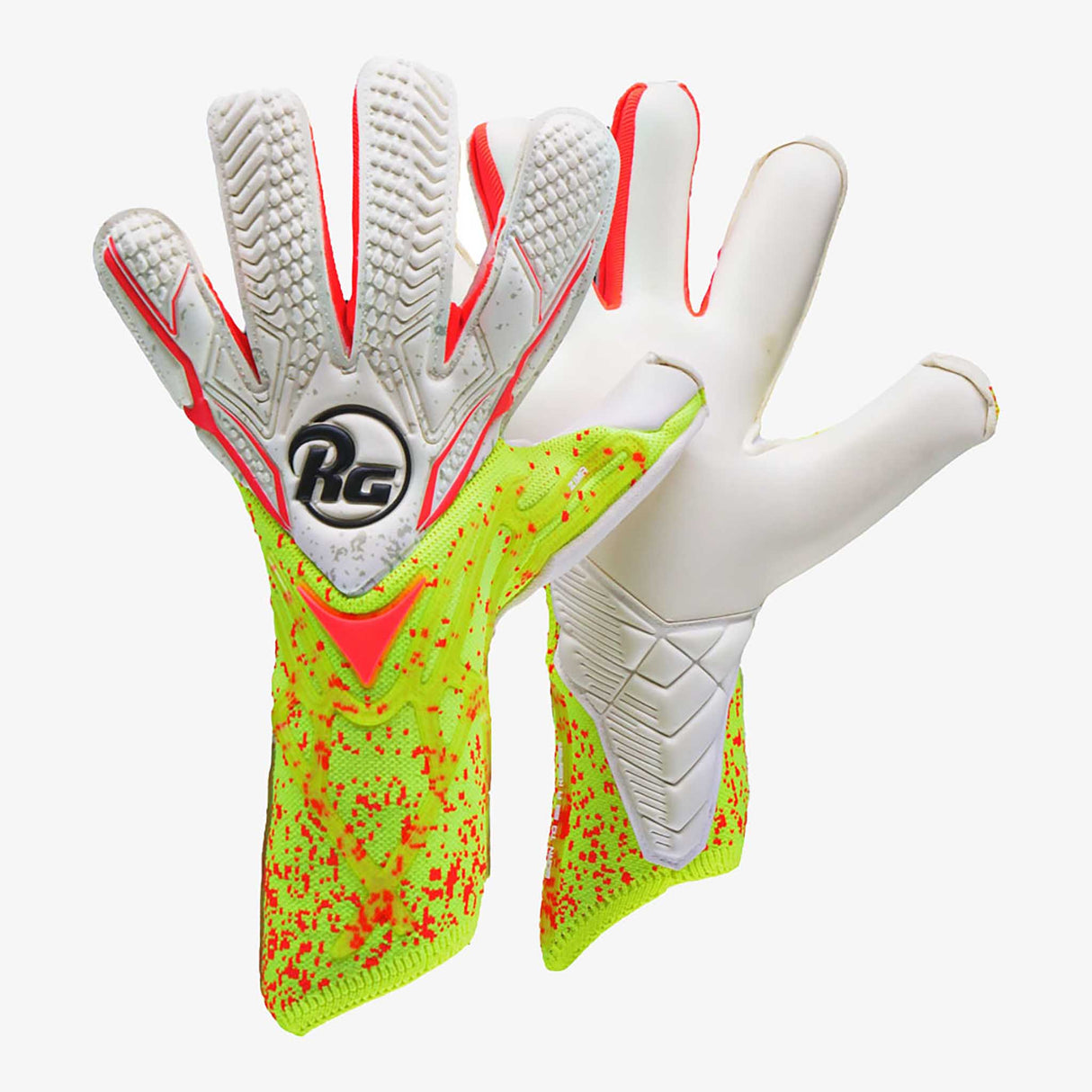 RG Goalkeeper gloves Zima gants de gardien de but de soccer paire - Jaune / Rouge