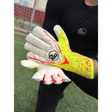 RG Goalkeeper gloves Zima gants de gardien de but de soccer  live- Jaune / Rouge